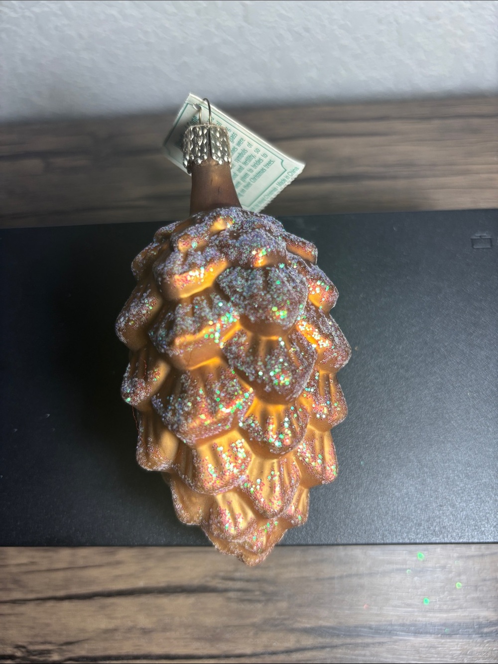 Old World Christmas - Gold Glitter Pinecone Ornament